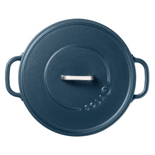 Load image into Gallery viewer, 28cm Matt Blue Cast Iron Casserole