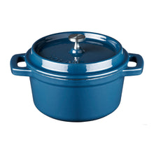 Load image into Gallery viewer, 12cm Blue Cast Iron Casserole