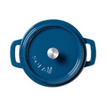 Load image into Gallery viewer, 12cm Blue Cast Iron Casserole
