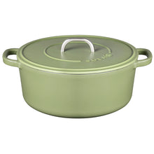 Load image into Gallery viewer, 24cm Matt Green Cast Iron Casserole