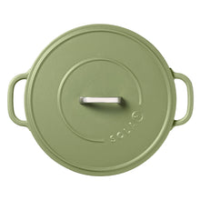 Load image into Gallery viewer, 24cm Matt Green Cast Iron Casserole