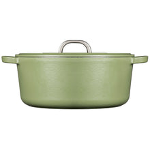 Load image into Gallery viewer, 24cm Matt Green Cast Iron Casserole