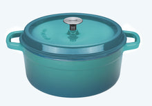 Load image into Gallery viewer, 24cm Petrol Cast Iron Casserole